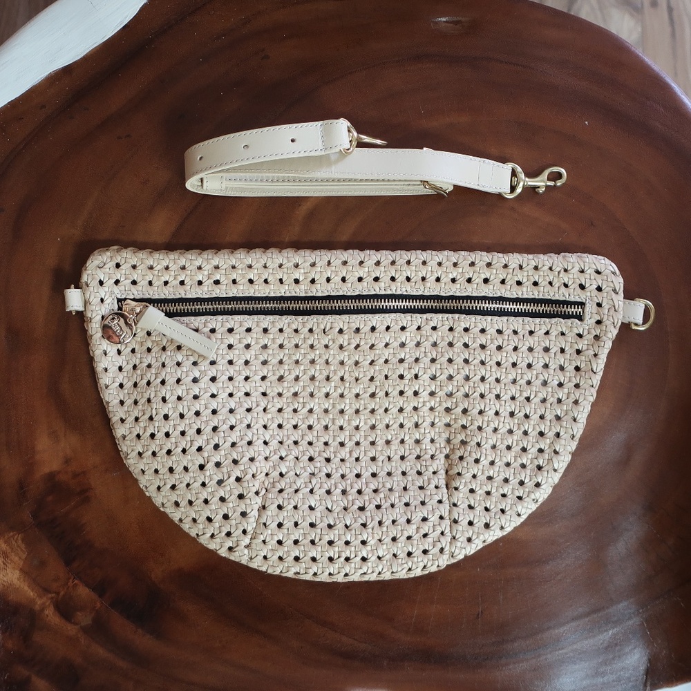 Clare V. Grande Fanny in Cream Rattan
